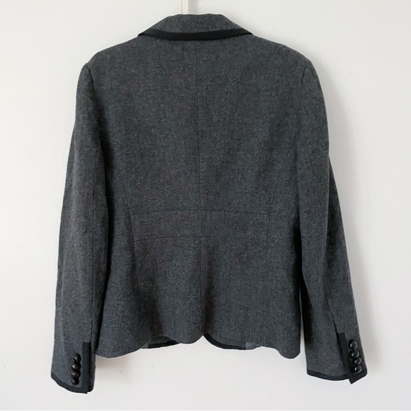 NWT Vintage J.Crew Herringbone Grey Wool blazer sz 10 - Picture 9 of 16